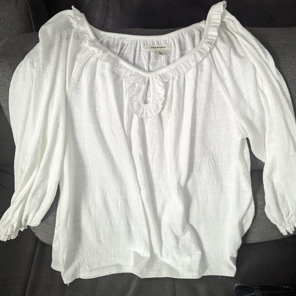 Max Studio white blouse - Picture 5 of 7